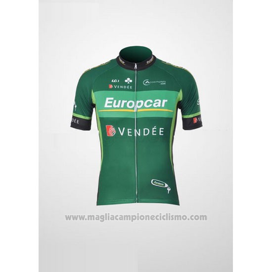 2011 Abbigliamento Ciclismo Europcar Verde Manica Corta e Salopette